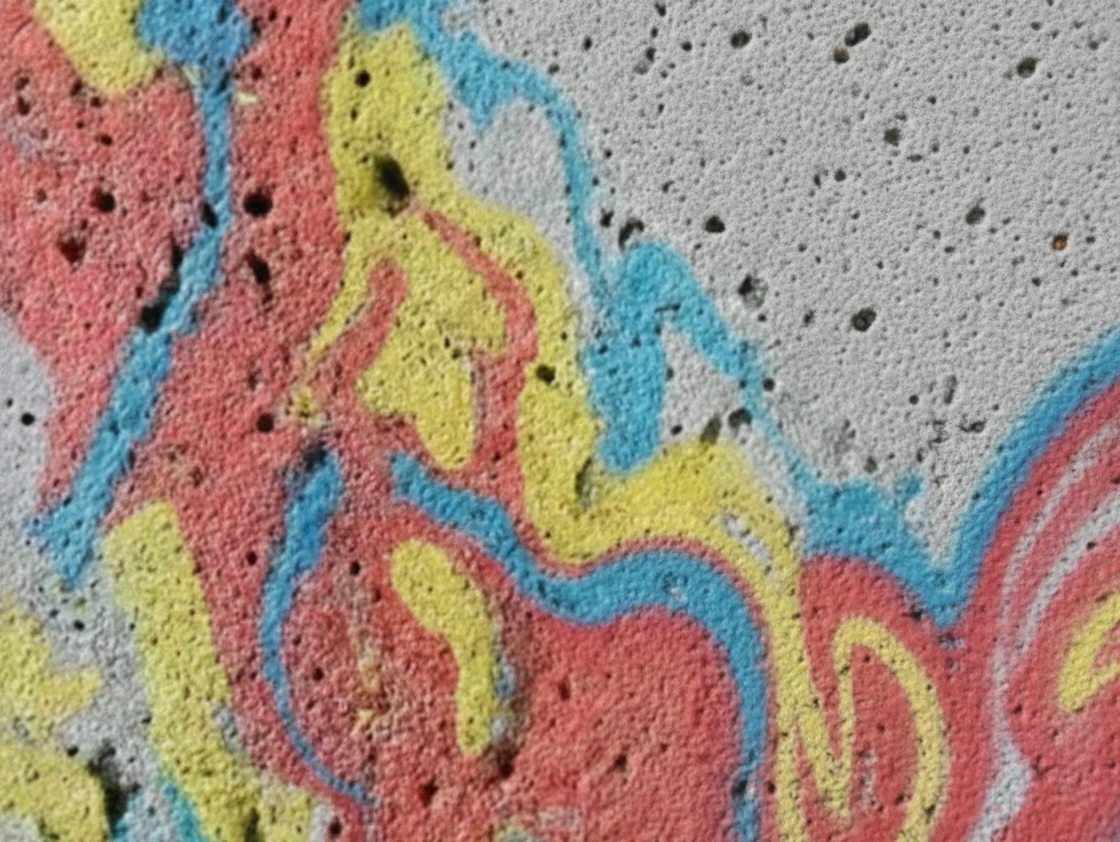 Innenside Wanddruck auf Beton